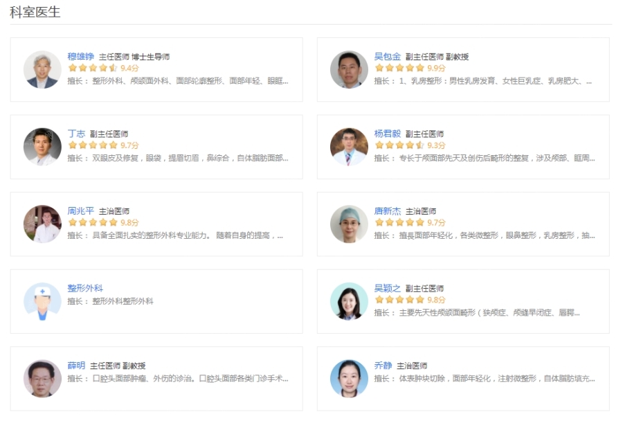 上海華山醫(yī)院整形外科醫(yī)生哪個(gè)好？