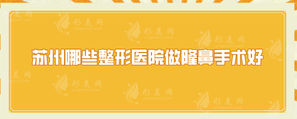 蘇州哪些整形醫(yī)院做隆鼻手術好？top5震撼登場，一起看看